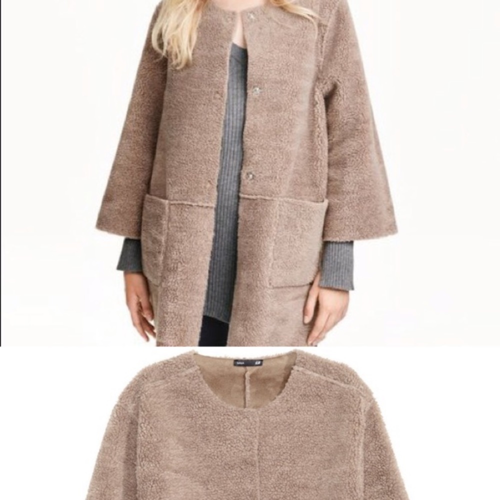 H&M Reversible Suede and Sherpa tan jacket